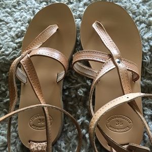 Leather Gladiator Sandals